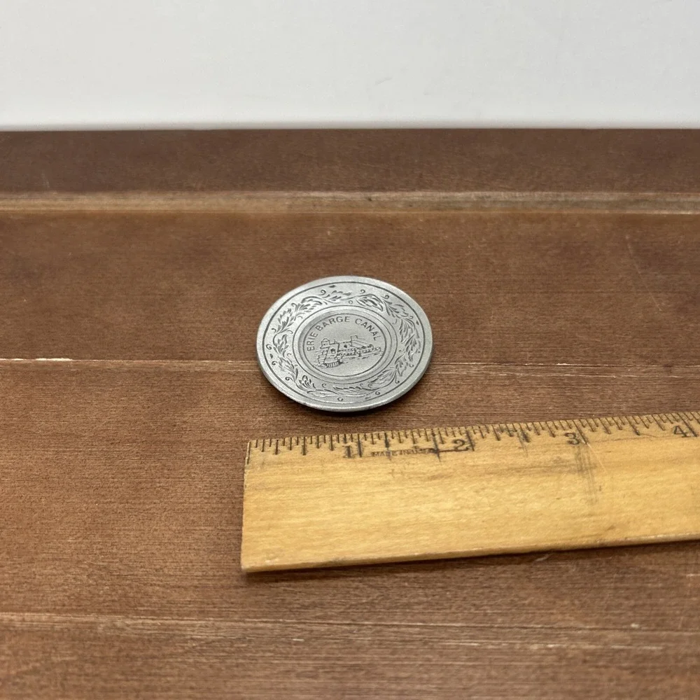 Vintage 1984 Spoontiques Collector Erie Barge Canal Miniature Pewter Plate